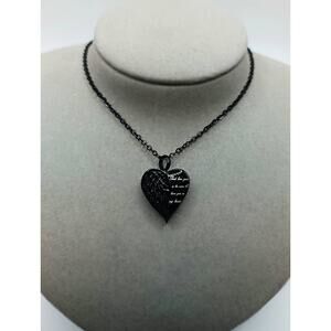 Stainless Steel Heart Urn Necklace with Angel Wing Pendant Memorial Keepsake